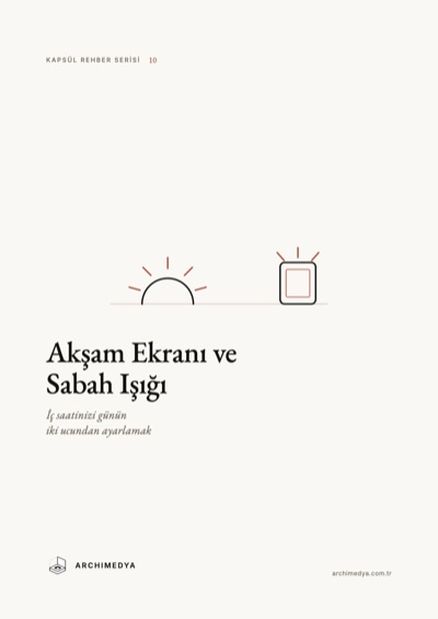 Akşam Ekranı ve Sabah Işığı kitapçığının kapağı