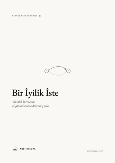 Bir İyilik İste kitapçığının kapağı
