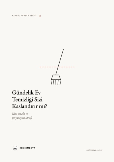 Gündelik Ev Temizliği Sizi Kaslandırır mı? kitapçığının kapağı