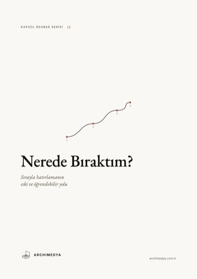 Nerede Bıraktım? kitapçığının kapağı