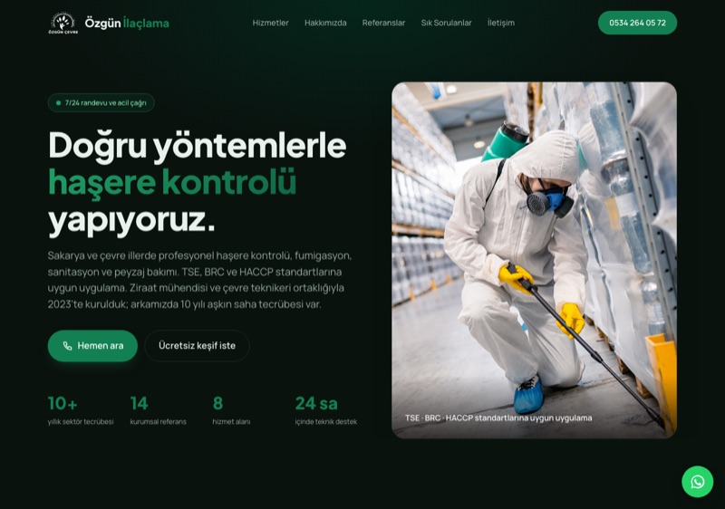 Özgün İlaçlama — Kurumsal Web Sitesi